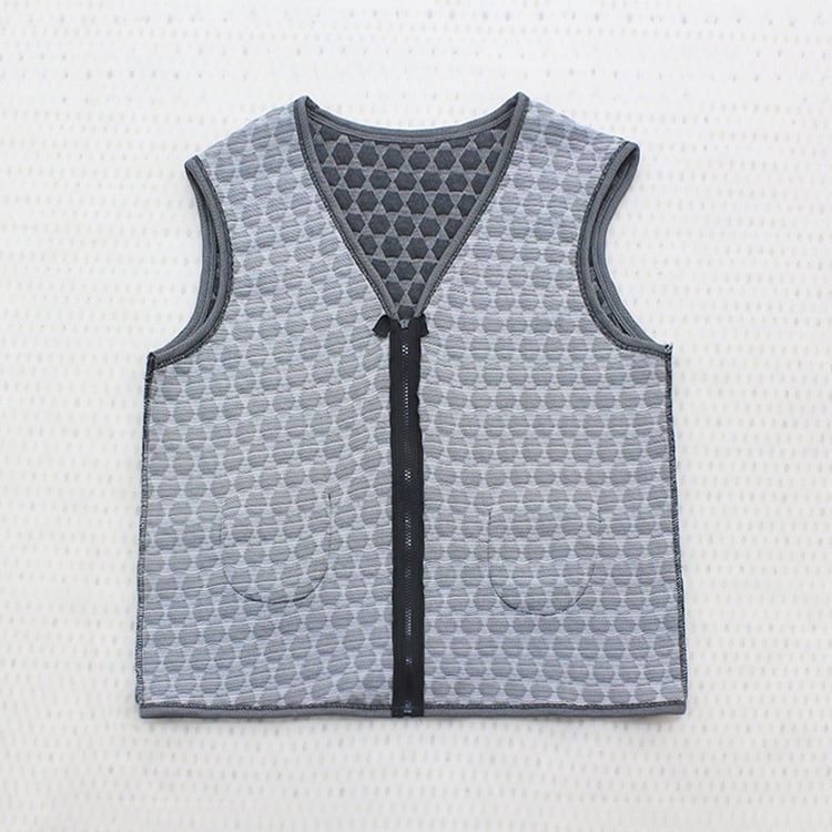 Γιλέκο με γραφένιο μικρο-ηλεκτρικό θέρμανση για χειμώνα και φθινόπωρο - Unisex, ύφασμα μπαμπού με σπάντεξ 59%, διπλή επένδυση από ίνες ακέτα, V-λαιμό, φροντίδα υγείας, εξωτερική χρήση