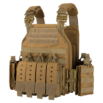 Τακτικό γιλέκο με καμουφλάζ, ύφασμα Oxford, ανθεκτικό στη φθορά, μηχανισμός γρήγορης απελευθέρωσης