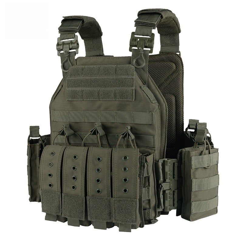 Τακτικό γιλέκο με καμουφλάζ, ύφασμα Oxford, ανθεκτικό στη φθορά, μηχανισμός γρήγορης απελευθέρωσης