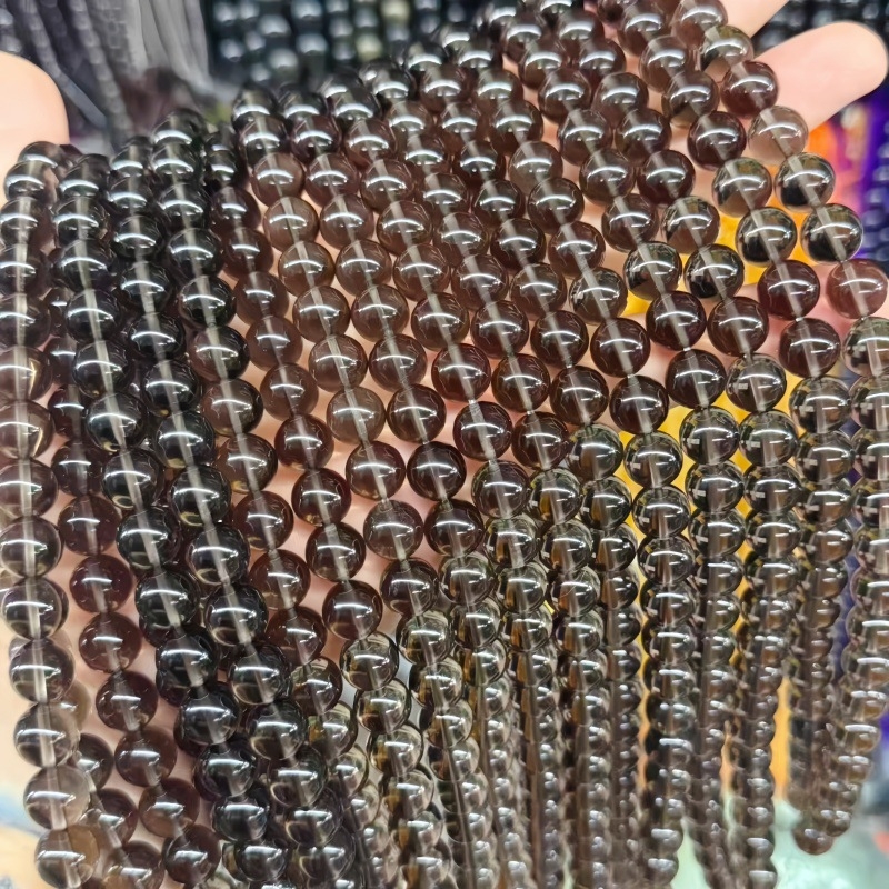 Prirodne srebrne obsidijanske perle i zlatne obsidijanske okrugle perle za DIY nakit, komponente za narukvicu, poluproizvodi na veliko