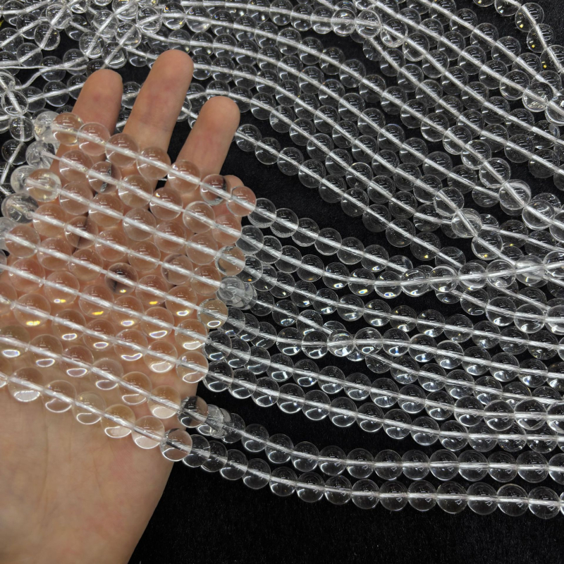 Prirodne bijele kristalne perle, slobodne, 4 mm, okrugle, polirane, polukompletni dijelovi za DIY nakit