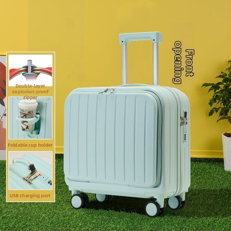 Kabinjā rokas bagāžas koferis; PVC korpuss; rāvējslēdzēja atvērums; USB ports; pretzādzība; modelis 716