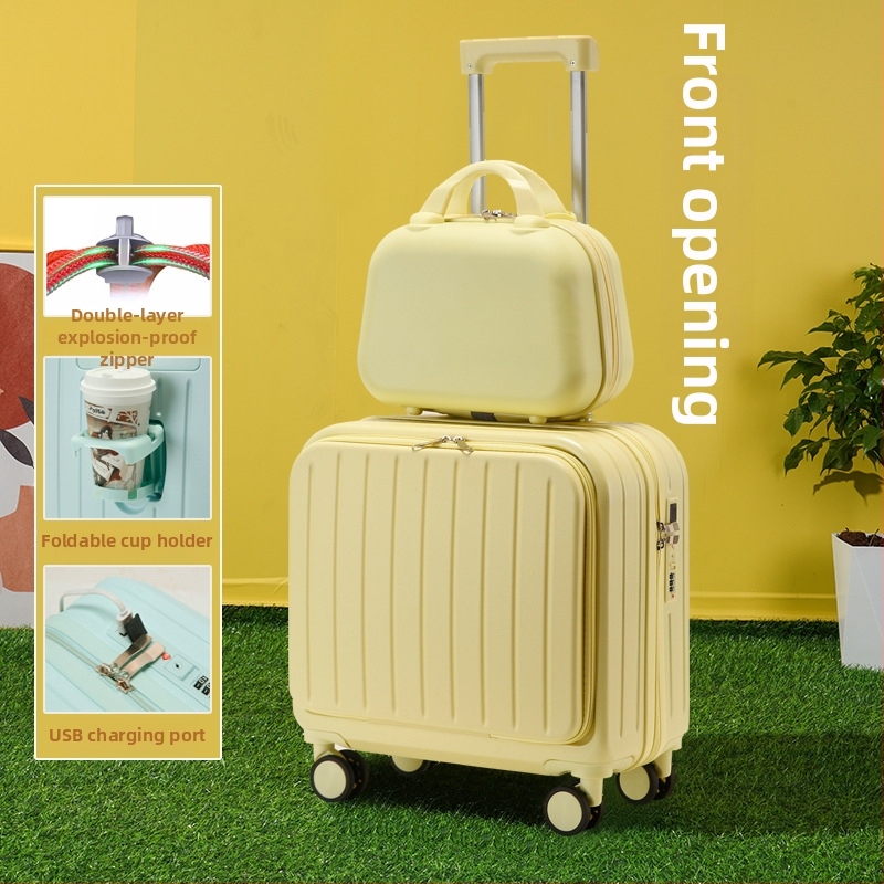 Kabinjā rokas bagāžas koferis; PVC korpuss; rāvējslēdzēja atvērums; USB ports; pretzādzība; modelis 716