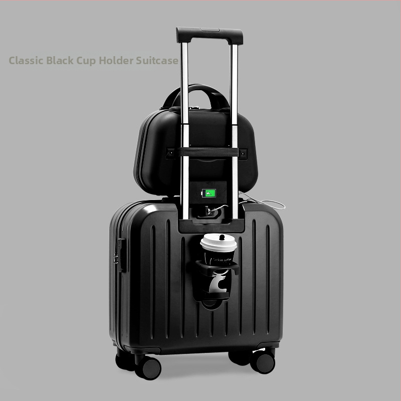 Kabinjā rokas bagāžas koferis; PVC korpuss; rāvējslēdzēja atvērums; USB ports; pretzādzība; modelis 716