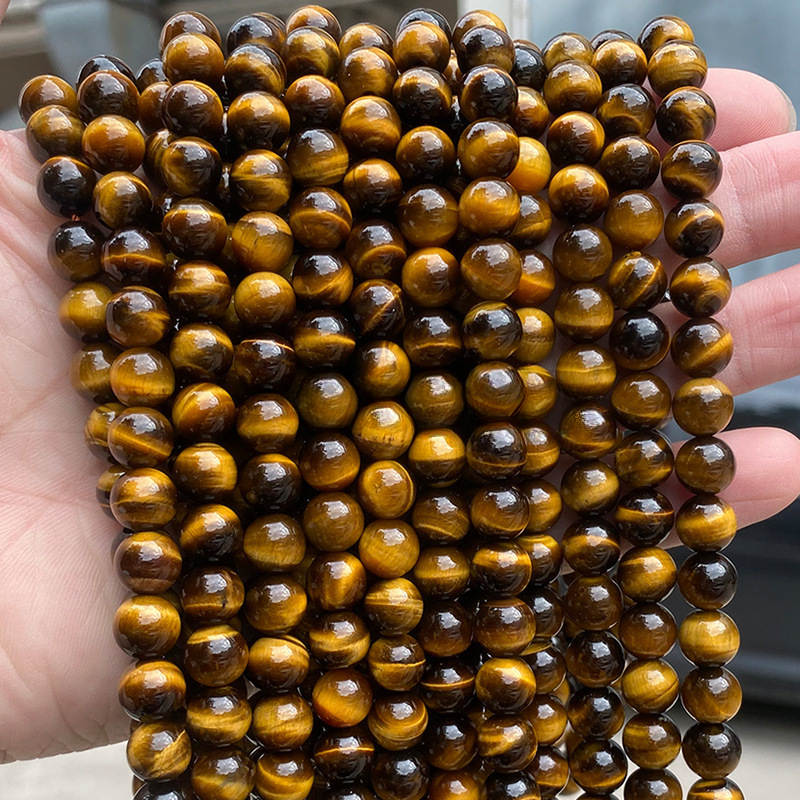 Prirodne Tiger Eye perle za nakit, okrugle 6 mm, slobodne perle za polugotove narukvice