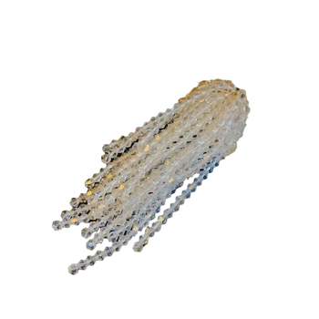 Kristalne resice naušnice – ručno pletene, vodopadni uzorak, nišni stil