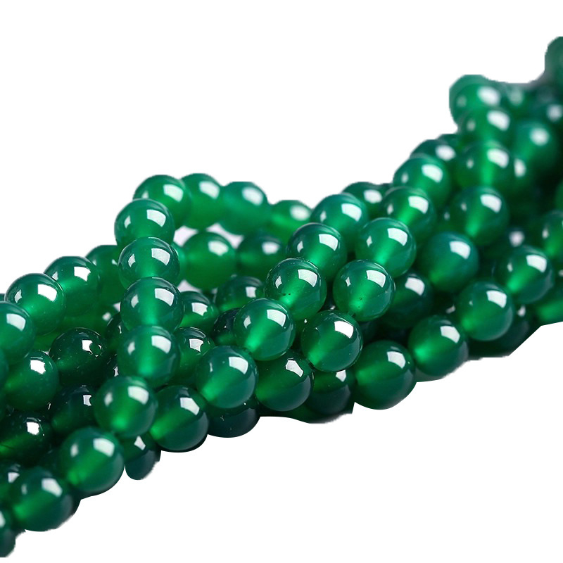 Prirodne 7A zelene agatne perle za DIY nakit: okrugle 6 mm perle za narukvice i ogrlice