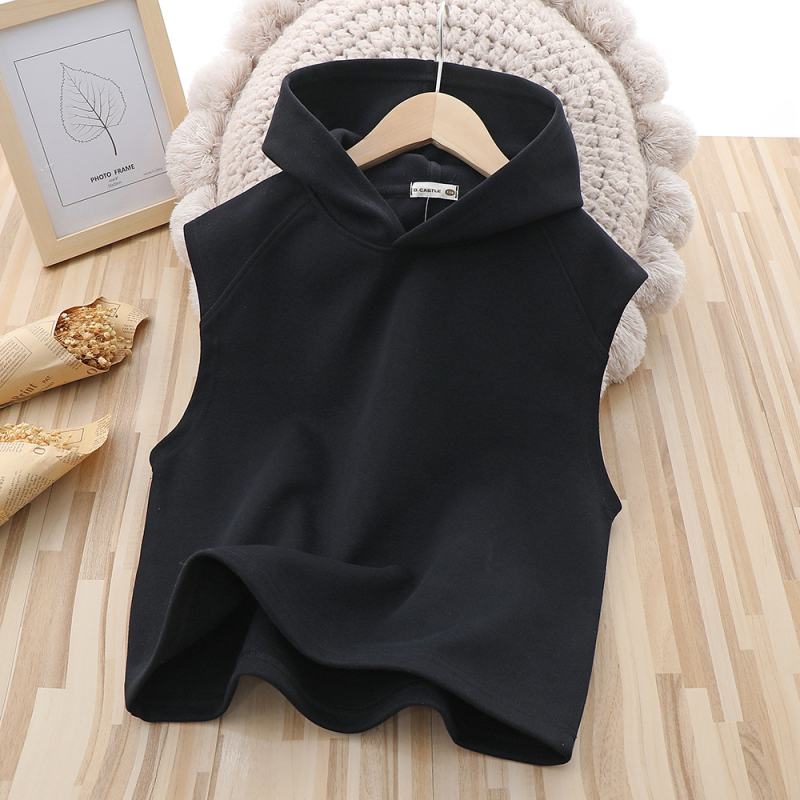 Bērnu kapucēta veste, 65% kokvilna, vienkrāsaina, 3–8 gadi, pavasaris-rudens