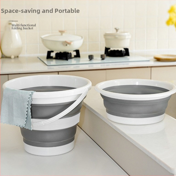 Sulankstomas lauko plovimo dubuo ir kibiras rinkinys — PP+TPR, 0,4 kg, 2024 m. leidimas, be importo