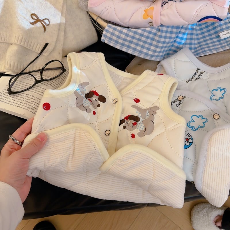 Bērnu vestes – brīvā stila kardigāna, bieza, poliestera pildījums, poliestera oderē