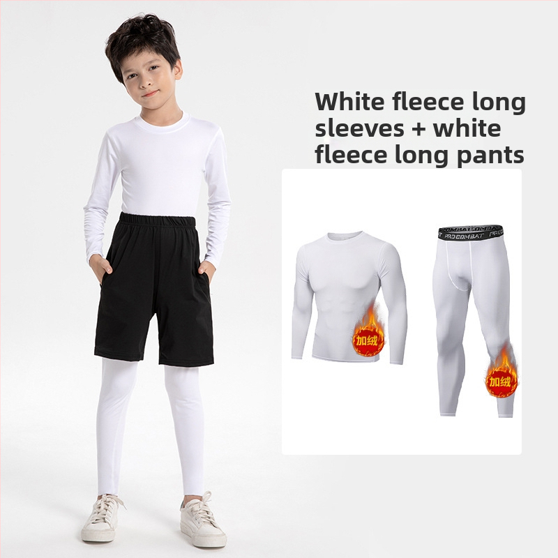 Bērnu sporta bodiju komplekts – ātri žūst, elpojošs, mitruma novadīšana, nodilumizturīgs, garās piedurknes, apaļa kakla, Milk Silk audums