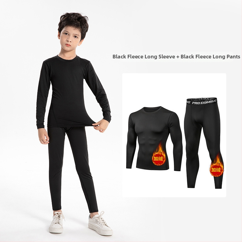 Bērnu sporta bodiju komplekts – ātri žūst, elpojošs, mitruma novadīšana, nodilumizturīgs, garās piedurknes, apaļa kakla, Milk Silk audums