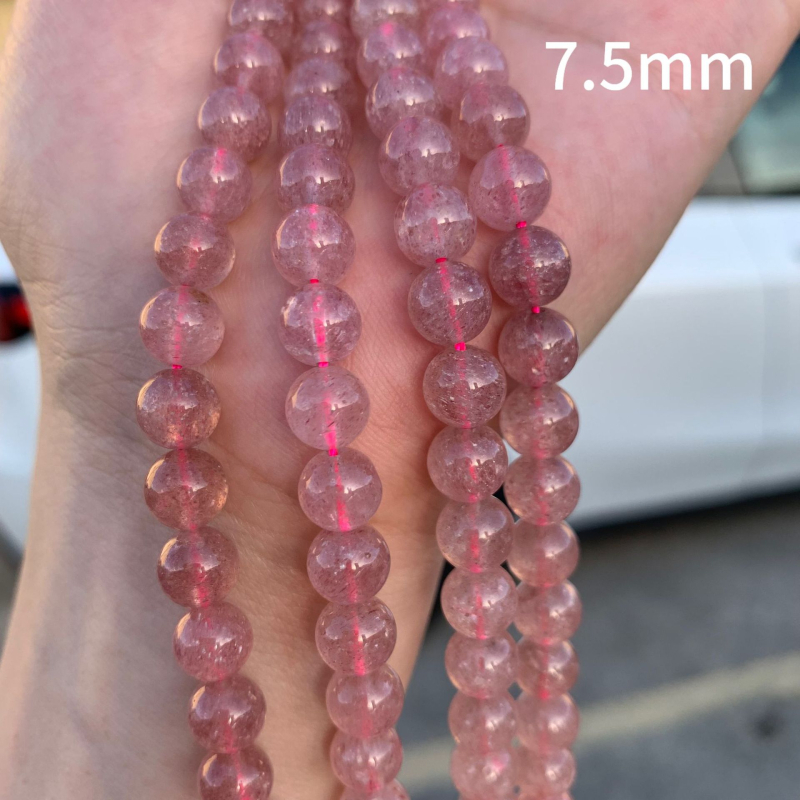 DIY narukvica od kristalnih perli s motom jagode, polirani kristalni perli, duljina oko 39 cm