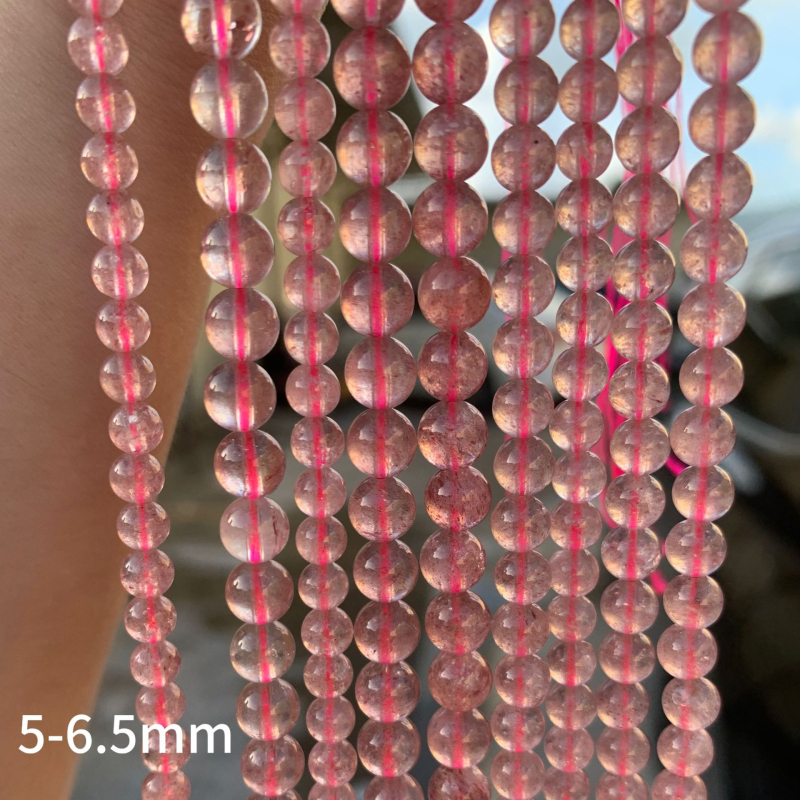 DIY narukvica od kristalnih perli s motom jagode, polirani kristalni perli, duljina oko 39 cm