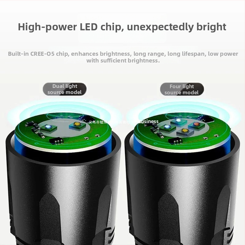 Nočná rybárska svietidlo so štyrmi svetelnými zdrojmi, batéria 8000mAh, výkon 10W, dosah 200–500 m, 360° otáčanie, nabíjateľné