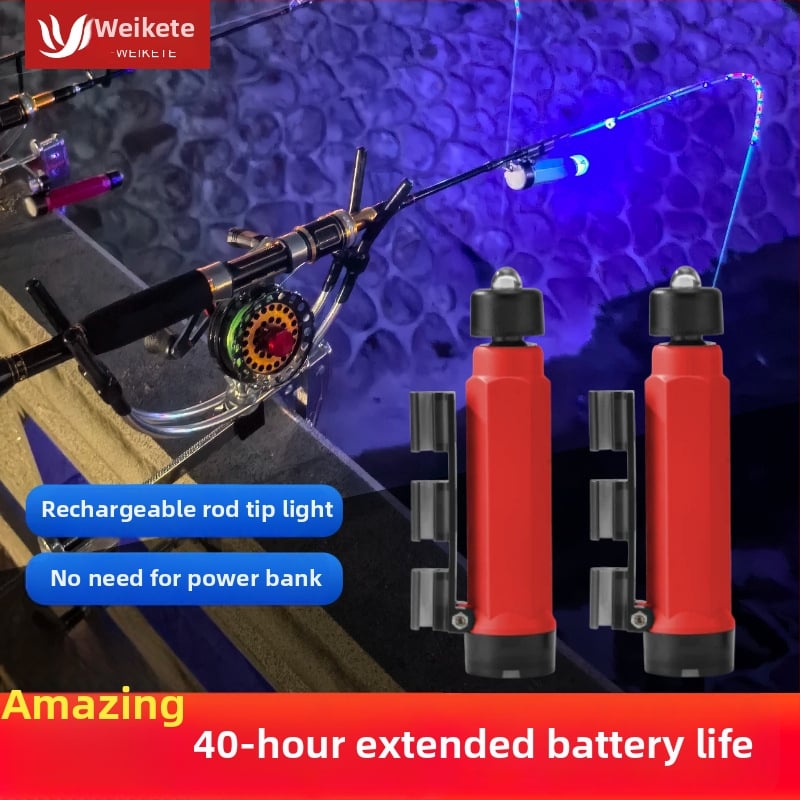 Plostui skirta žvejybos šviesa - įkraunama LED, plastikinė konstrukcija, veikimo spindulys iki 50 m