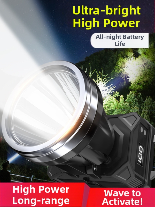 LED čelovka, dobíjateľná, model B90, batéria 18650, dosvit ≥500 m, výdrž 60 h, odolná voči vode