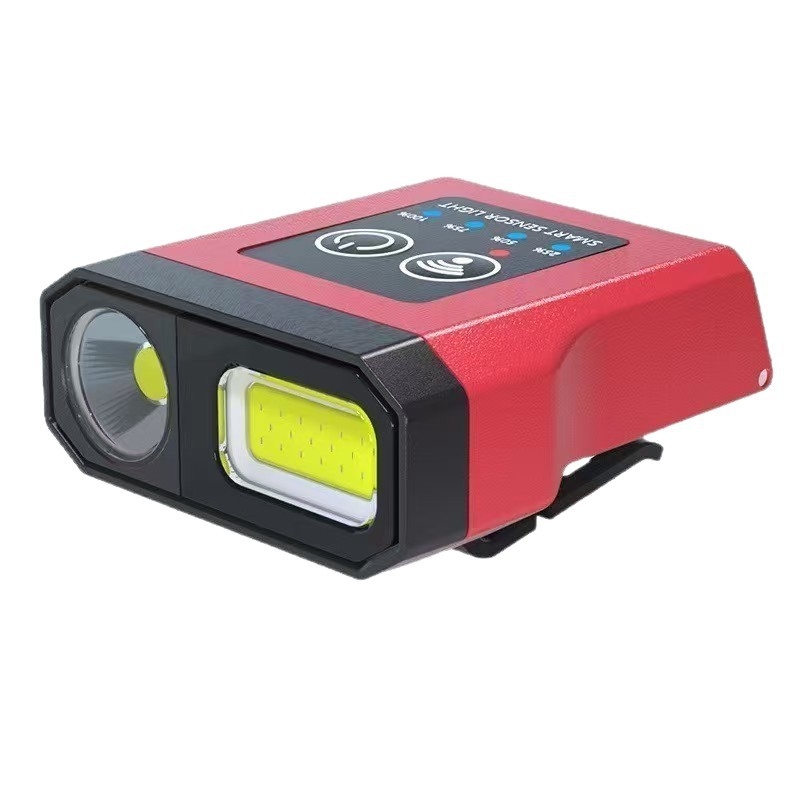 LED čelna lampica s kopčom za šešir za noćni ribolov i trčanje – punjiva, 3W, 1200mAh, domet 100–200 m