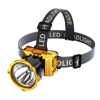 LED челник за глава (батерия 1500mAh, мощност 30, въртене 360°, обхват 200–500 м, ръчно зареждане)