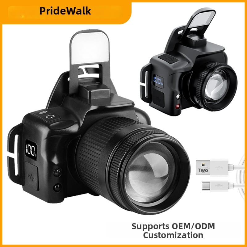 LED κεφαλοφακος U8 για υπαίθριες εξορμήσεις — επαναφορτιζόμενος, δέσμη 300 μ+, αυτονομία 6–7 ωρών