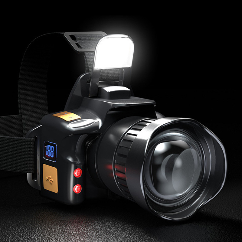 LED κεφαλοφακος U8 για υπαίθριες εξορμήσεις — επαναφορτιζόμενος, δέσμη 300 μ+, αυτονομία 6–7 ωρών