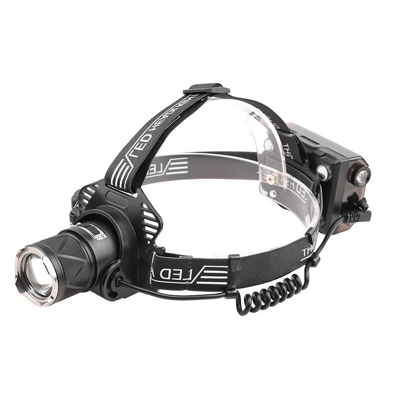 Punjiva LED čelna lampa s aluminijskim tijelom, 10W, 18650 baterija, USB punjenje, domet najmanje 500 m