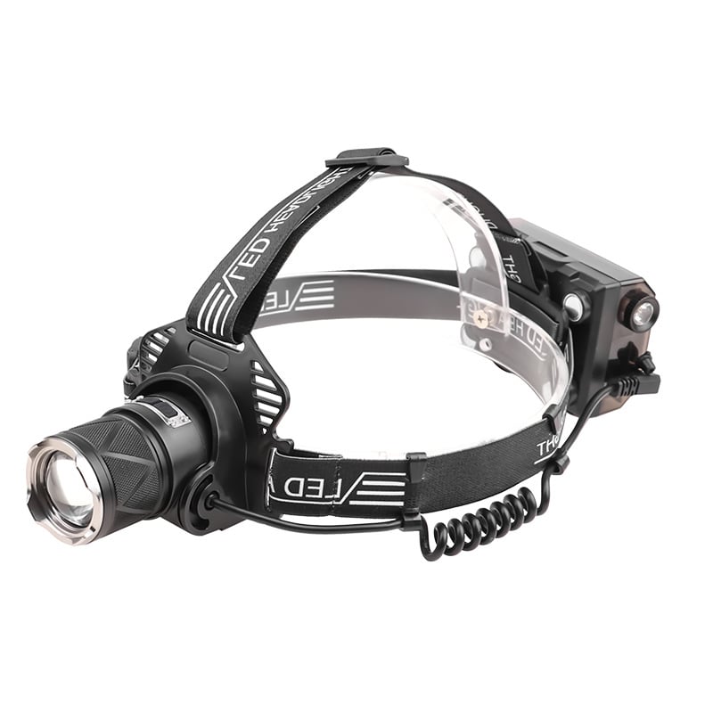 Punjiva LED čelna lampa s aluminijskim tijelom, 10W, 18650 baterija, USB punjenje, domet najmanje 500 m