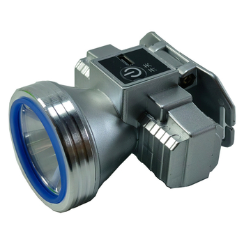 Čelna lampica za noćni ribolov, USB punjenje, aluminijska legura, LED, 3000 mAh, domet 200–500 m, 360° rotacija