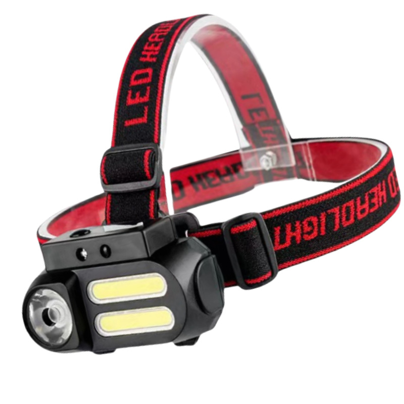 Челник с USB зареждане, LED+COB светлина, 5W, 1200 mAh батерия, водоустойчив, за къмпинг и риболов