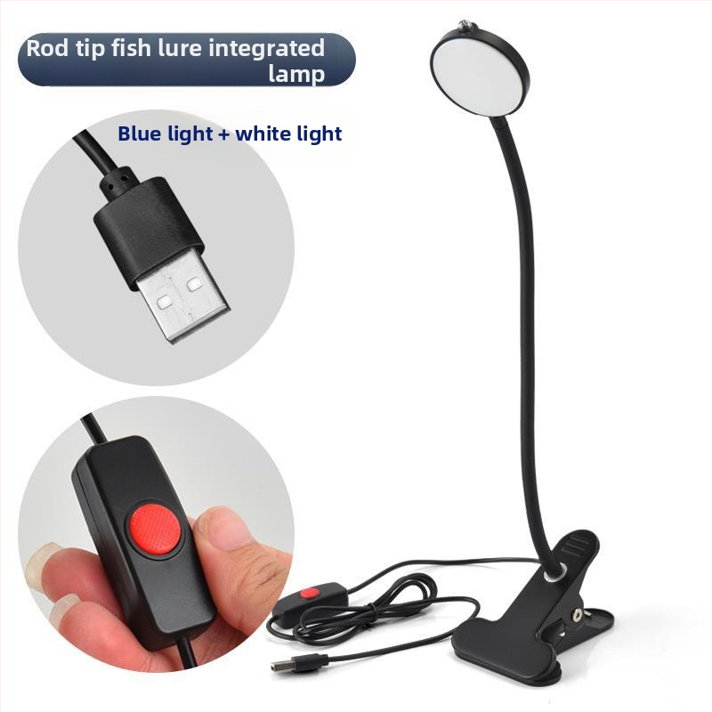 Rafto žvejybos šviesa, dviguba galva, įkraunama, plastmasinis korpusas, 50 g, naktinė žvejybos lemputė