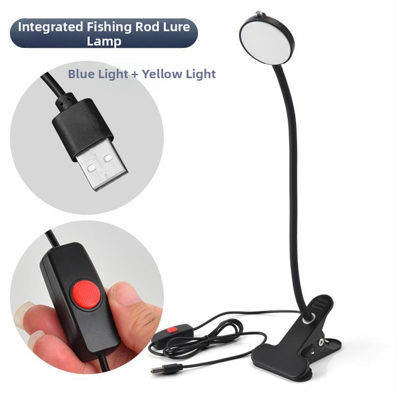 Rafto žvejybos šviesa, dviguba galva, įkraunama, plastmasinis korpusas, 50 g, naktinė žvejybos lemputė