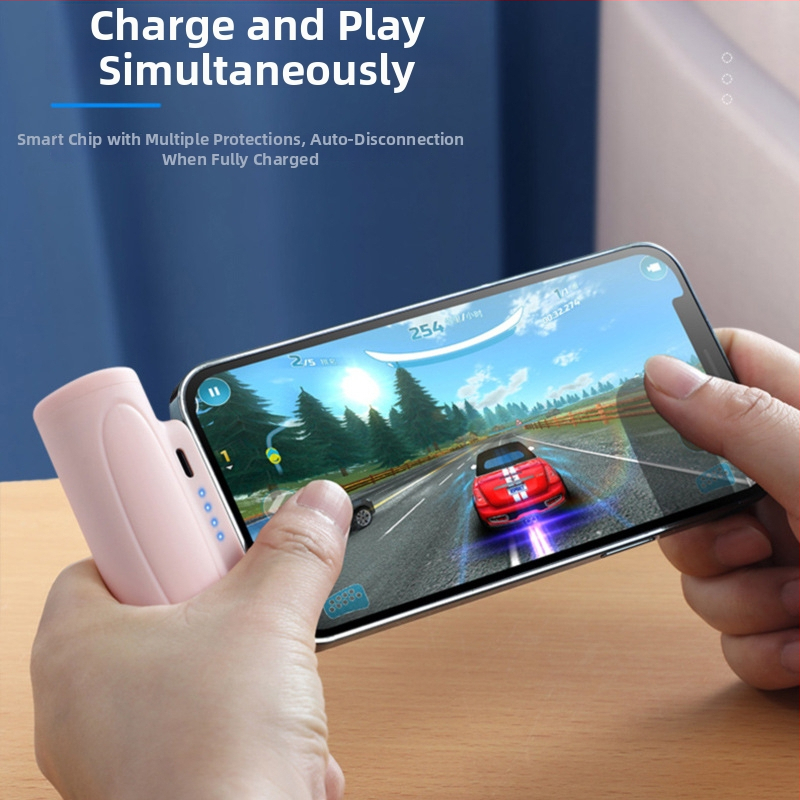 Kapsulių žibintas, mini nešiojamas 5000mAh maitinimo bankas, LED šviesa, įkraunamas lauko apšvietimas