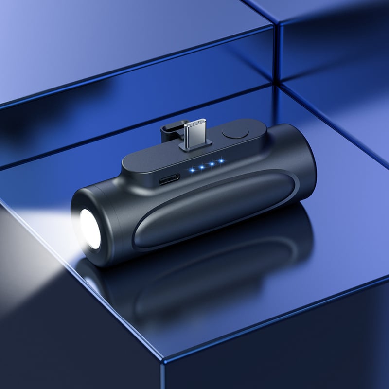 Φακός κάψουλας, μίνι φορητός με μπαταρία 5000mAh, LED φως, επαναφορτιζόμενος εξωτερικός φωτισμός