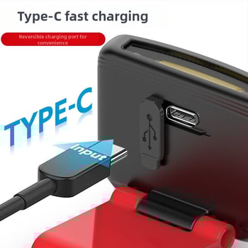 LED galvos žibintuvas naktinei žvejybai su jutikliu, įkraunamas, atsparus vandeniui, galingas apšvietimas