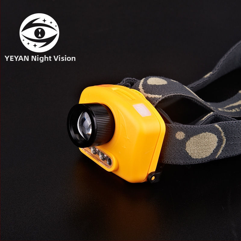 LED galvos žibintuvas naktinei žvejybai su jutikliu, įkraunamas, atsparus vandeniui, galingas apšvietimas