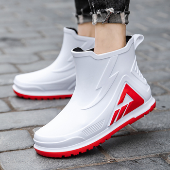 Unisex műanyag esőcsizmák – vízálló, csúszásmentes, vastag talpú, alacsony szárú, kültéri használatra és horgásatra