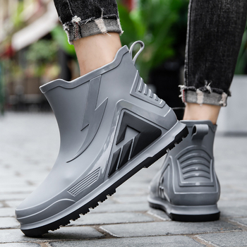 Unisex műanyag esőcsizmák – vízálló, csúszásmentes, vastag talpú, alacsony szárú, kültéri használatra és horgásatra