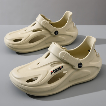 Beihan Платформени EVA сандали за мъже – дишащи, антихлъзгащи, плажни водни обувки, стил Баотоу