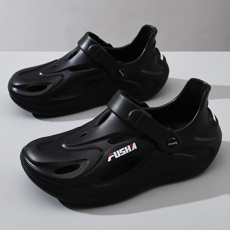 Beihan Платформени EVA сандали за мъже – дишащи, антихлъзгащи, плажни водни обувки, стил Баотоу