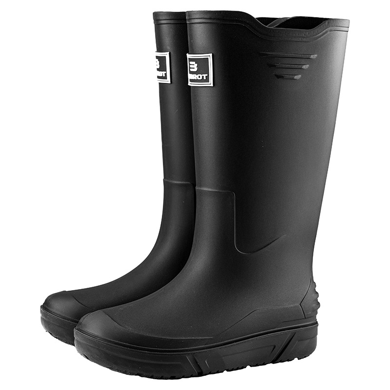 Дъждовни ботуши за мъже, висок маншет, PVC връх, пластмасова подметка, EVA стелка, подплата от мрежа