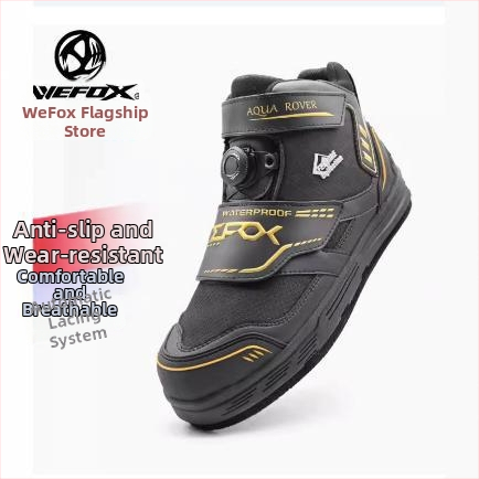 WEFOX 1058/1088 makšķernieku kurpes ar neslīdošu zoli, maināmu apakšu, rifiem kāpšanas dizains un auklas regulēšanas poga