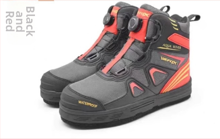 WEFOX 1058/1088 makšķernieku kurpes ar neslīdošu zoli, maināmu apakšu, rifiem kāpšanas dizains un auklas regulēšanas poga