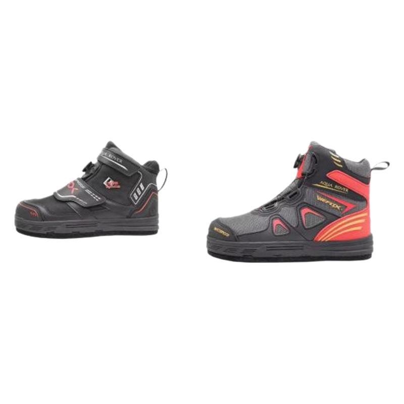 WEFOX 1058/1088 makšķernieku kurpes ar neslīdošu zoli, maināmu apakšu, rifiem kāpšanas dizains un auklas regulēšanas poga