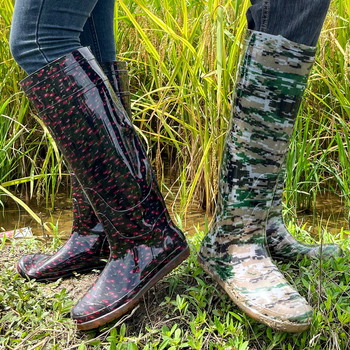 Калоши за оризово засаждане до коляното – PVC горна част, височина над коляното, антиплъзгащи, износоустойчиви, четирисезонни обувки за работа в полето