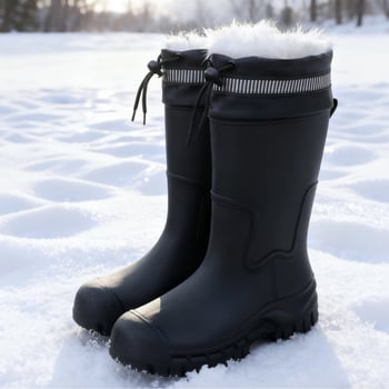 Férfi esőcsizmák - vízálló, csúszásmentes, PVC felső rész, belső műszőrme bélés, négy évszakos viselet