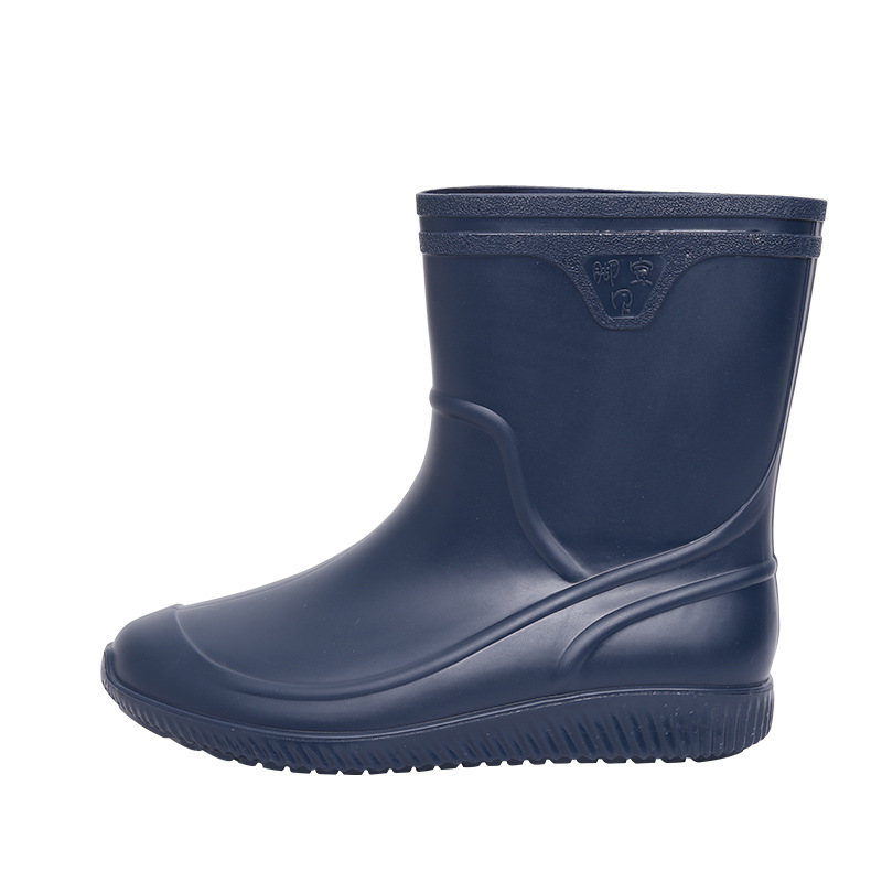 Мъжки дъждовни ботуши, средна височина (PVC горна част; EVA стелка; противохлъзгаща подметка; топли)