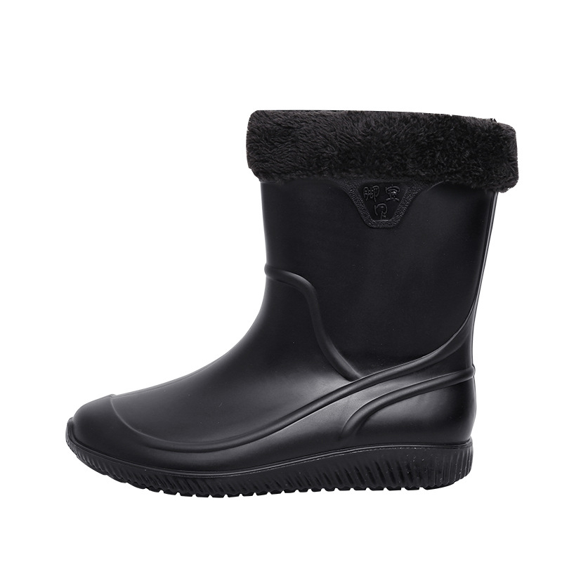 Мъжки дъждовни ботуши, средна височина (PVC горна част; EVA стелка; противохлъзгаща подметка; топли)