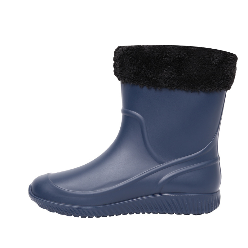 Мъжки дъждовни ботуши, средна височина (PVC горна част; EVA стелка; противохлъзгаща подметка; топли)