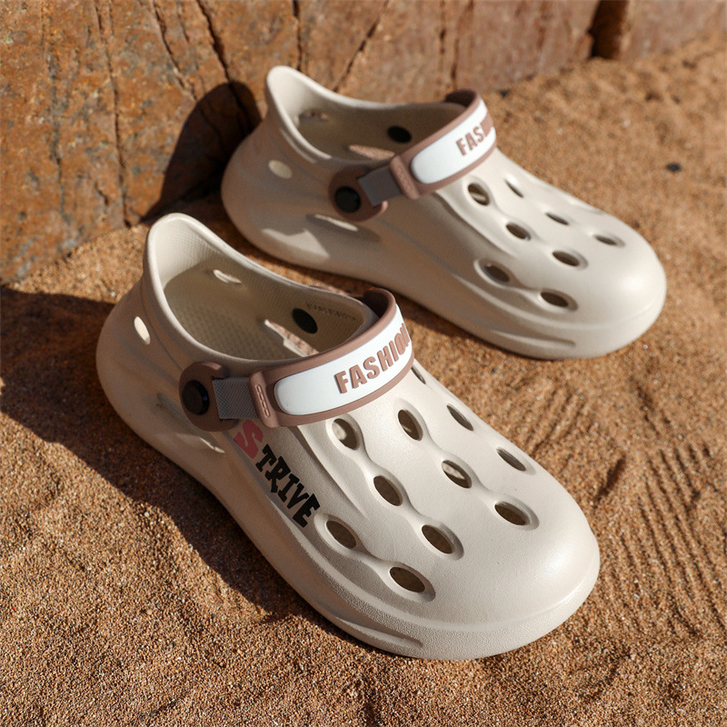 Ανδρικά υδάτινα πέδιλα με διατρήσεις για αερισμό, EVA επάνω μέρος και σόλα, αντιολισθητική προστασία δακτύλων, Καλοκαίρι 2024