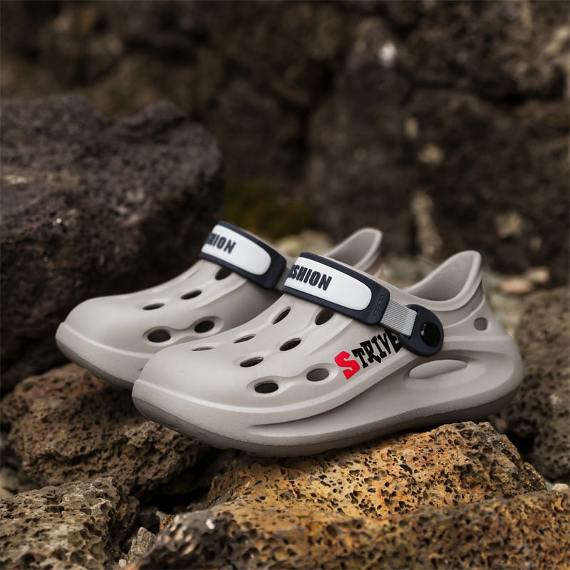 Ανδρικά υδάτινα πέδιλα με διατρήσεις για αερισμό, EVA επάνω μέρος και σόλα, αντιολισθητική προστασία δακτύλων, Καλοκαίρι 2024